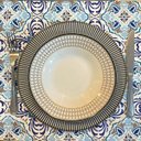 Ver imagem 1 de Kit 8 Serviços Americanos Jacquard Azulejo Azul Português - 35 x 45cm