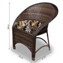 Ver imagem 2 de Conjunto de Poltronas Fibra Sintética Sônia - 2 Poltronas + 1 Mesa Centro - Tecido Revieira Marrom