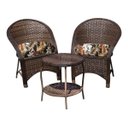 Ver imagem 1 de Conjunto de Poltronas Fibra Sintética Sônia - 2 Poltronas + 1 Mesa Centro - Tecido Revieira Marrom