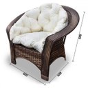 Ver imagem 3 de Conjunto de Poltronas Fibra Sintética 19 - 4 Poltronas + 1 Mesa Centro - Tecido Duna Cru