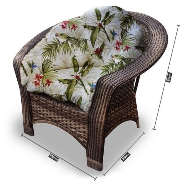 Conjunto de Poltronas Fibra Sintética 19 - 4 Poltronas + 1 Mesa Centro - Tecido Búzios Verde - 2