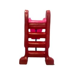 Escorregador Infantil Plástico 3 Degraus Rosa com Vermelho - 3