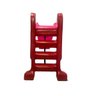 Escorregador Infantil Plástico 3 Degraus Rosa com Vermelho - 3