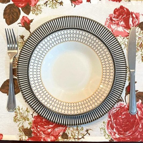 Kit 8 Serviços Americanos Imperial Rosa Impermeável - 35 x 45cm