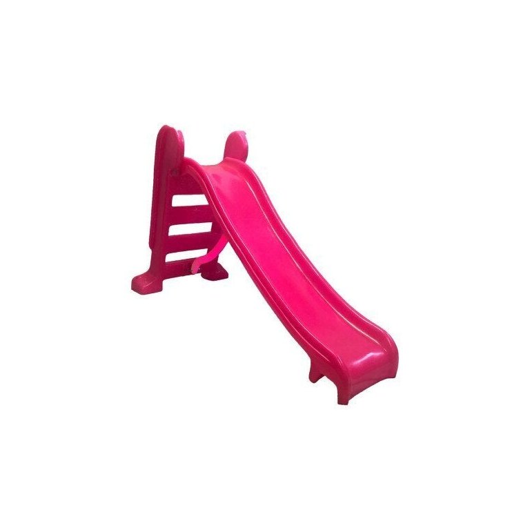 Escorregador Infantil Plástico - Médio 3 Degraus Todo Rosa