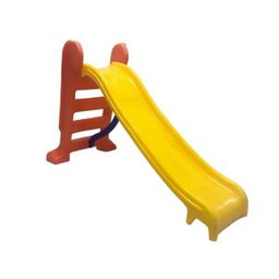 Escorregador Infantil Plástico 3 Degraus Amarelo com Vermelho - 1
