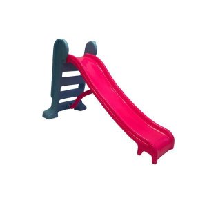 Escorregador Infantil Plástico - Médio 3 Degraus Rosa com Azul Claro