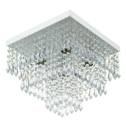 Lustre de Cristal Acrilico Sweetcrillic 30x30 Branco Lindo - 1