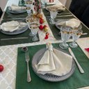 Ver imagem 2 de Kit 4 Guardanapos em Jacquard Luxo Estrela Cadente Dourado 40x40cm