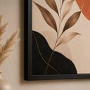 Ver mais imagens de Kit 3 Quadros Decorativos Abstratos A3 Moldura Preta Sala:Preto