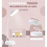 Luminária de Mesa Recarregável Articulável Touch Abajur Led - 2