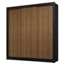 Guarda-roupa Casal 3 Portas de Correr Preto/rustic Sublime Madesa - 3
