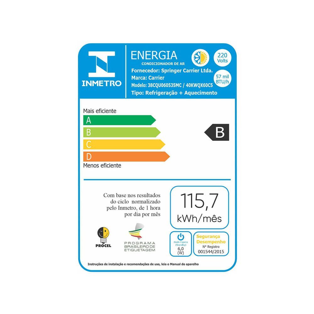 Ar Condicionado Split Cassete Carrier 57.000 Btus Quente e Frio 380v Trifásico - 4