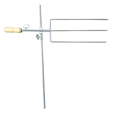 Espeto Para Fogo De Chão Giratório Reforçado