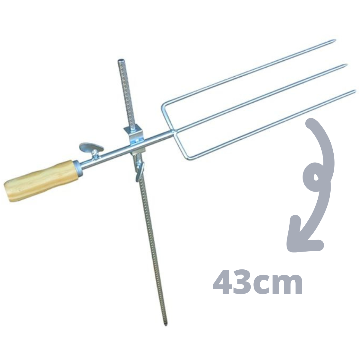 Espeto Para Fogo De Chão Giratório Reforçado - 2