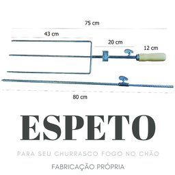 Espeto Para Fogo De Chão Giratório Reforçado - 5