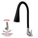 Ver imagem 2 de Torneira Gourmet Flexível Cone de Parede Cozinha Preta 8004