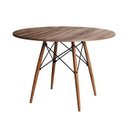 Ver imagem 2 de Mesa Eames Eiffel Redondo Tampo de Madeira 80cm Amêndoa