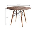 Ver imagem 3 de Mesa Eames Eiffel Redondo Tampo de Madeira 80cm Amêndoa