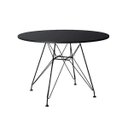 Ver imagem 2 de Mesa de Jantar Eames Eiffel 80cm Tampo Redondo Preto Base de Ferro