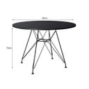 Ver imagem 3 de Mesa de Jantar Eames Eiffel 80cm Tampo Redondo Preto Base de Ferro