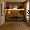 Ver imagem 1 de Mesa de Jantar Eames Eiffel 80cm Tampo Redondo Preto Base de Ferro