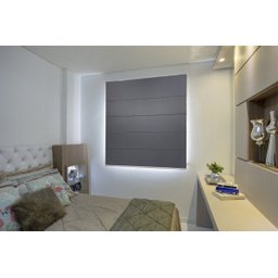 Persiana Romana (1,20Larg. x 1,80Alt.) Blackout Cinza Escuro - Vogaflex - 1