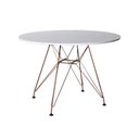 Ver imagem 2 de Mesa de Jantar Eames Eiffel 80cm Tampo Redondo Branco Base de Cobre