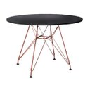 Ver imagem 2 de Mesa de Jantar Eames Eiffel 80cm Tampo Redondo Preto Base de Cobre