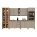 Ver imagem 2 de Armário de Cozinha Modulada Completa Fidelitá Berlim 6 Peças 340cm 14 Portas 3 Gavetas com Tampo