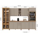 Ver imagem 4 de Armário de Cozinha Modulada Completa Fidelitá Berlim 6 Peças 340cm 14 Portas 3 Gavetas com Tampo