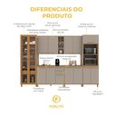 Ver imagem 5 de Armário de Cozinha Modulada Completa Fidelitá Berlim 6 Peças 340cm 14 Portas 3 Gavetas com Tampo