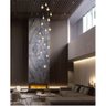 Lustre para Sala Pratic 16 Lâmpadas Dourado Pé Direito Alto - 5