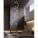 Ver imagem 6 de Lustre para Sala Pratic 16 Lâmpadas Dourado Pé Direito Alto