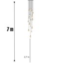 Ver imagem 2 de Lustre para Sala Pratic 16 Lâmpadas Dourado Pé Direito Alto