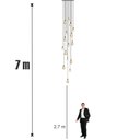 Ver imagem 3 de Lustre para Sala Pratic 16 Lâmpadas Dourado Pé Direito Alto