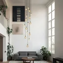 Ver imagem 4 de Lustre para Sala Pratic 16 Lâmpadas Dourado Pé Direito Alto