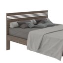 Ver imagem 5 de Cama De Casal Branca com Cabeceira 195 cm X 148,6 cm: Nogal com Branco