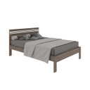 Ver imagem 4 de Cama De Casal Branca com Cabeceira 195 cm X 148,6 cm: Nogal com Branco