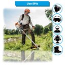 Ver imagem 6 de Kit 2 Facas Lâmina Roçadeira 2 Pontas 350mm X 2mm X 20mm Corneta Cortador Grama Corte