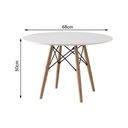 Ver imagem 2 de Mesa Eames Eiffel Infantil Madeira Tampo 68cm Redondo Branco