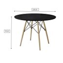 Ver imagem 3 de Mesa de Jantar Eames Wood Tampo Madeira Preto 110cm