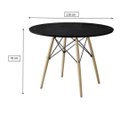Ver imagem 3 de Mesa de Jantar Eames Wood Tampo Madeira Preto 110cm