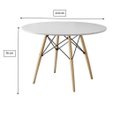 Ver imagem 3 de Mesa Eames Eiffel Wood Tampo de Madeira 110cm Branco