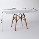 Ver imagem 3 de Mesa Eiffel Wood Tampo Retangular de Madeira Branco 120cm