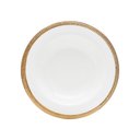 Ver imagem 2 de Cj 6 Pratos Fundos de Porcelana Paddy Branco/dourado 22cm Wolff