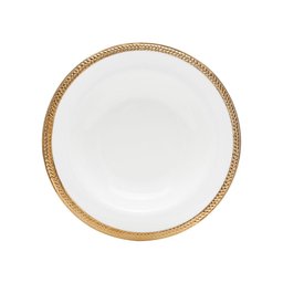 Cj 6 Pratos Fundos de Porcelana Paddy Branco/dourado 22cm Wolff - 2