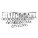 Ver imagem 2 de Lustre De Cristal Para Sala De Estar E Jantar, Com 40Cm De Altura, Base De Inox 50x22cm