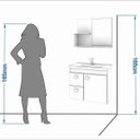 Ver imagem 3 de Conjunto para Banheiro com 1 Porta e 2 Gavetas Isa-MGM Móveis. - Branco