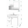 Conjunto para Banheiro com 1 Porta e 2 Gavetas Isa-MGM Móveis. - Branco - 2